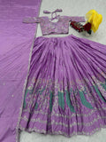 Thread work lehenga choli