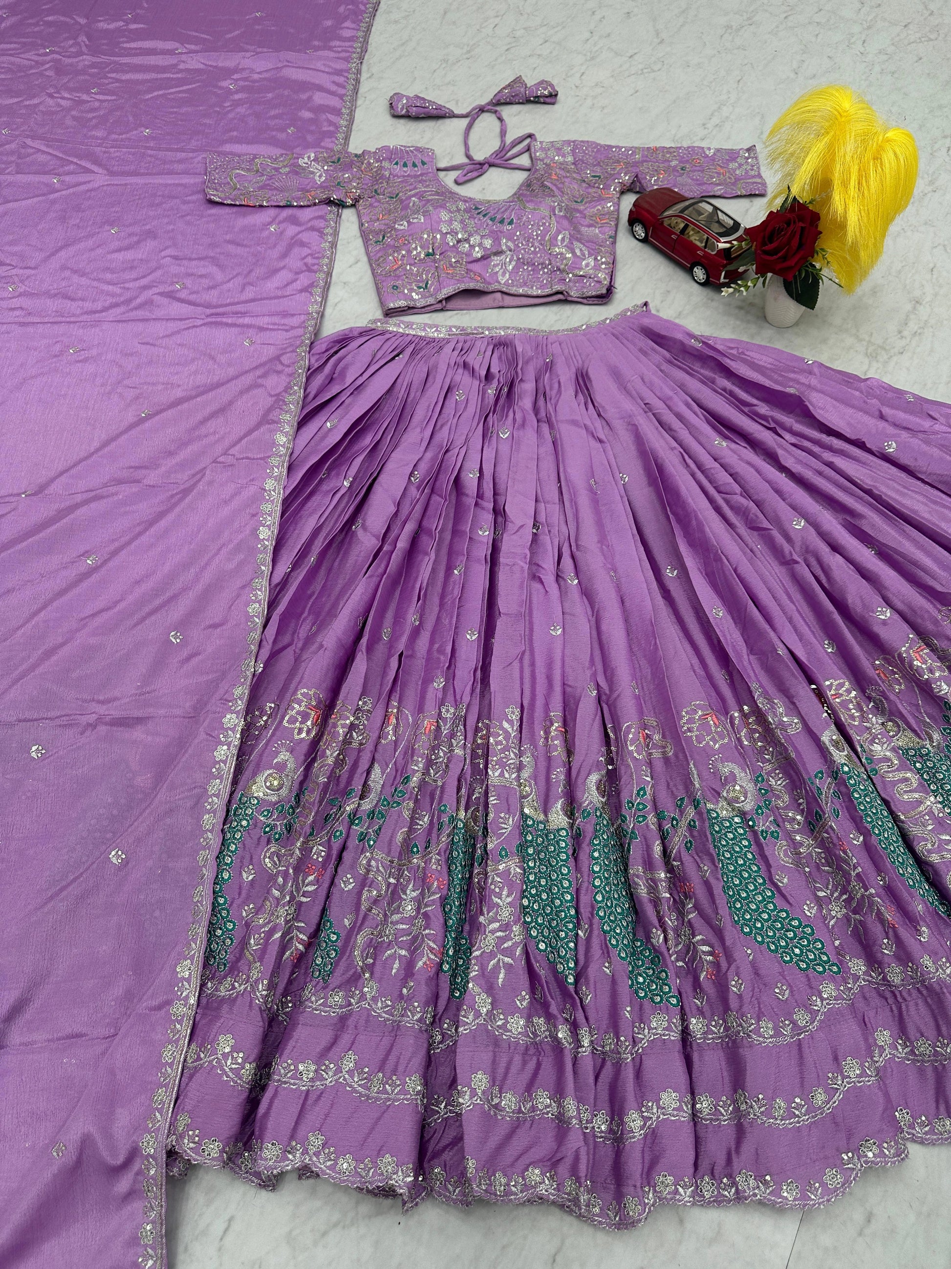 Thread work lehenga choli