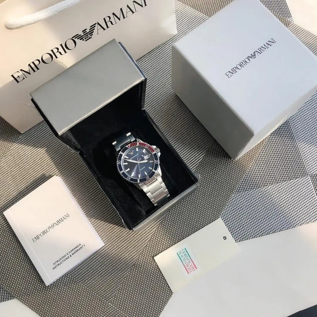 Armani formal men’s timepiece with analog display