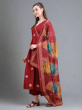 Digital print silk dupatta with kurta