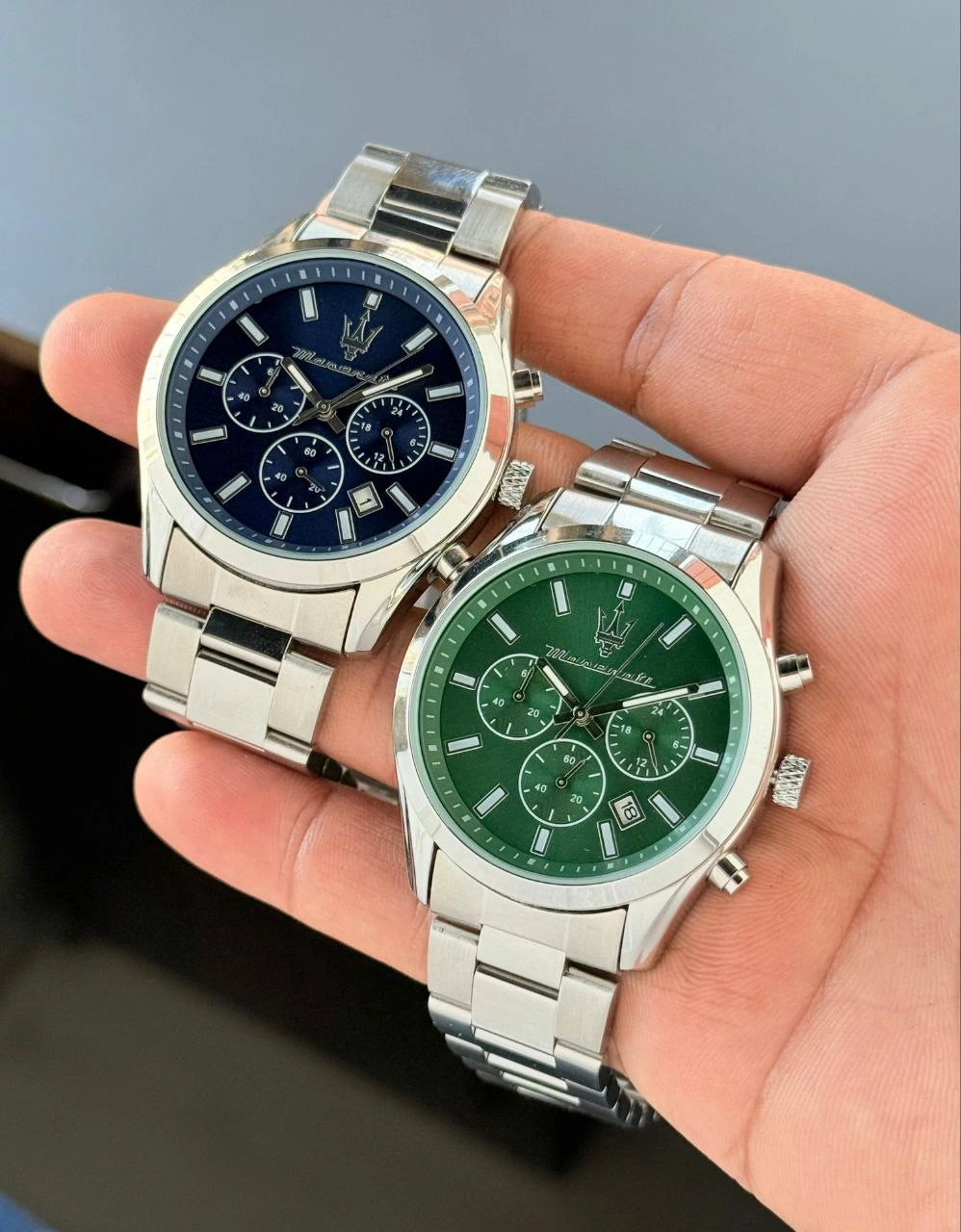 Chronograph style Maserati watch with date counter