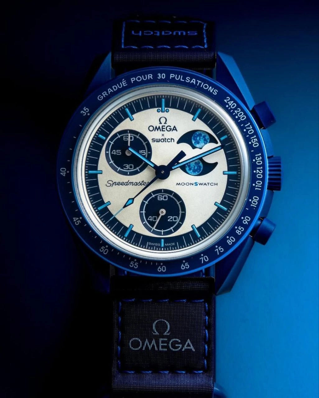 Omega x Swatch caseback Mission to the Moon engraving