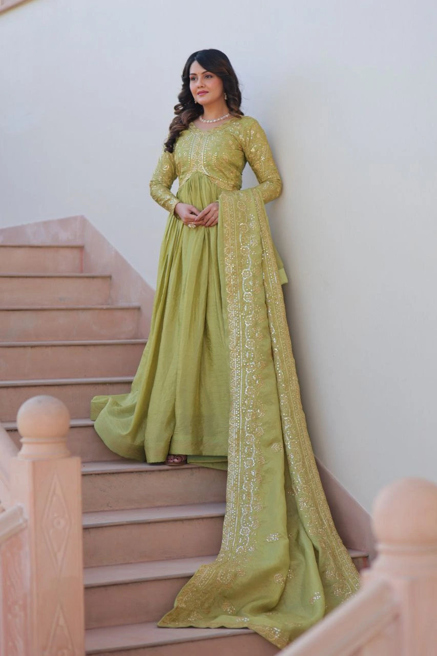 Festive wear gold gown