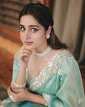 sequins embroidered saree