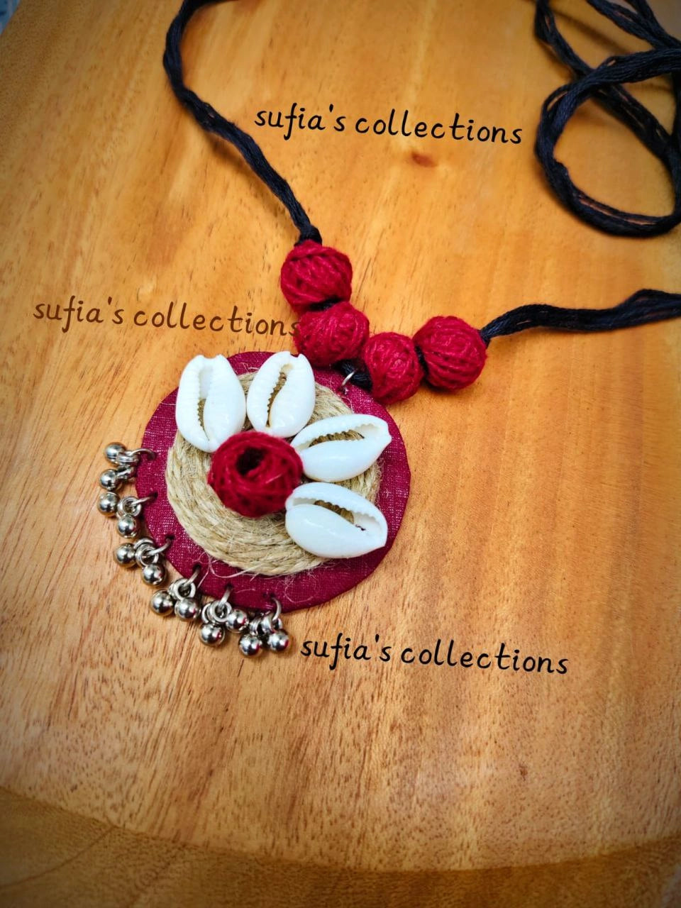 Traditional Handmade Cowrie Shell Pendant Necklace from Murshidabad