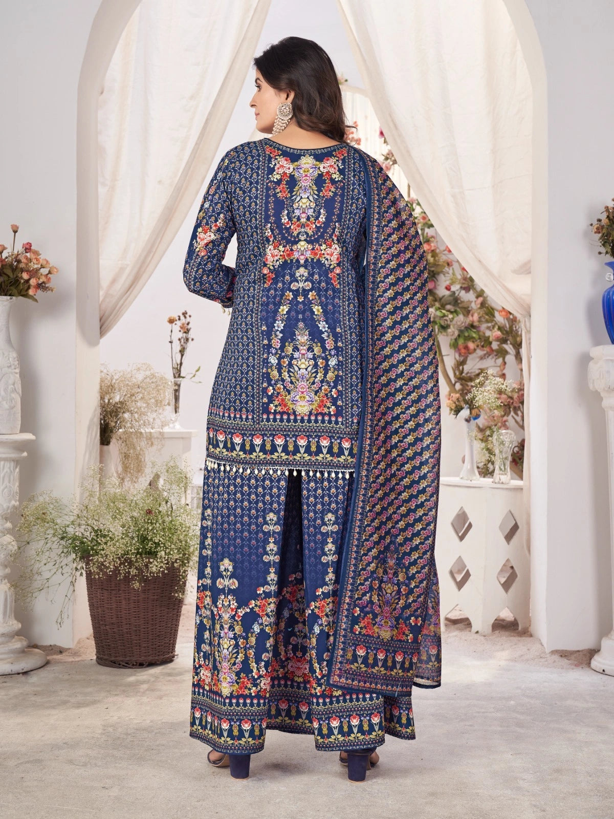 Muslin kurta and plazo suit for women