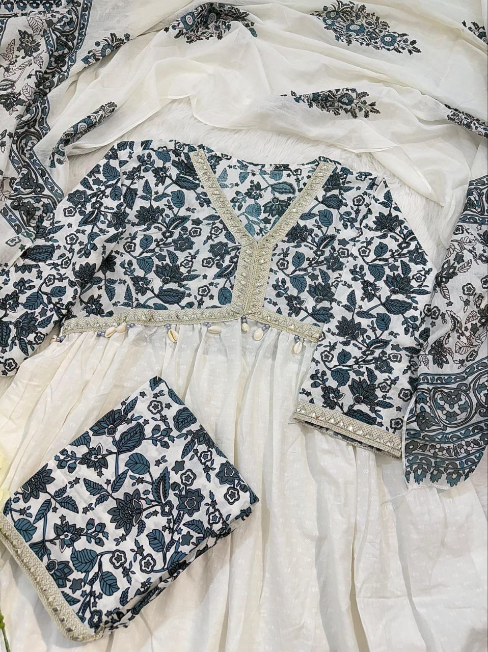 Printed cotton kurti with stylish flair