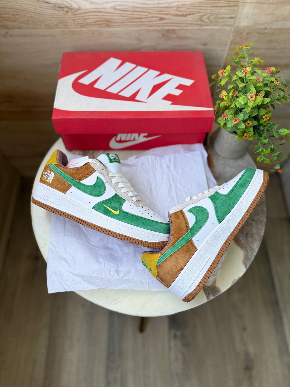 Nike Air Force North Face Gucci sneakers with original box