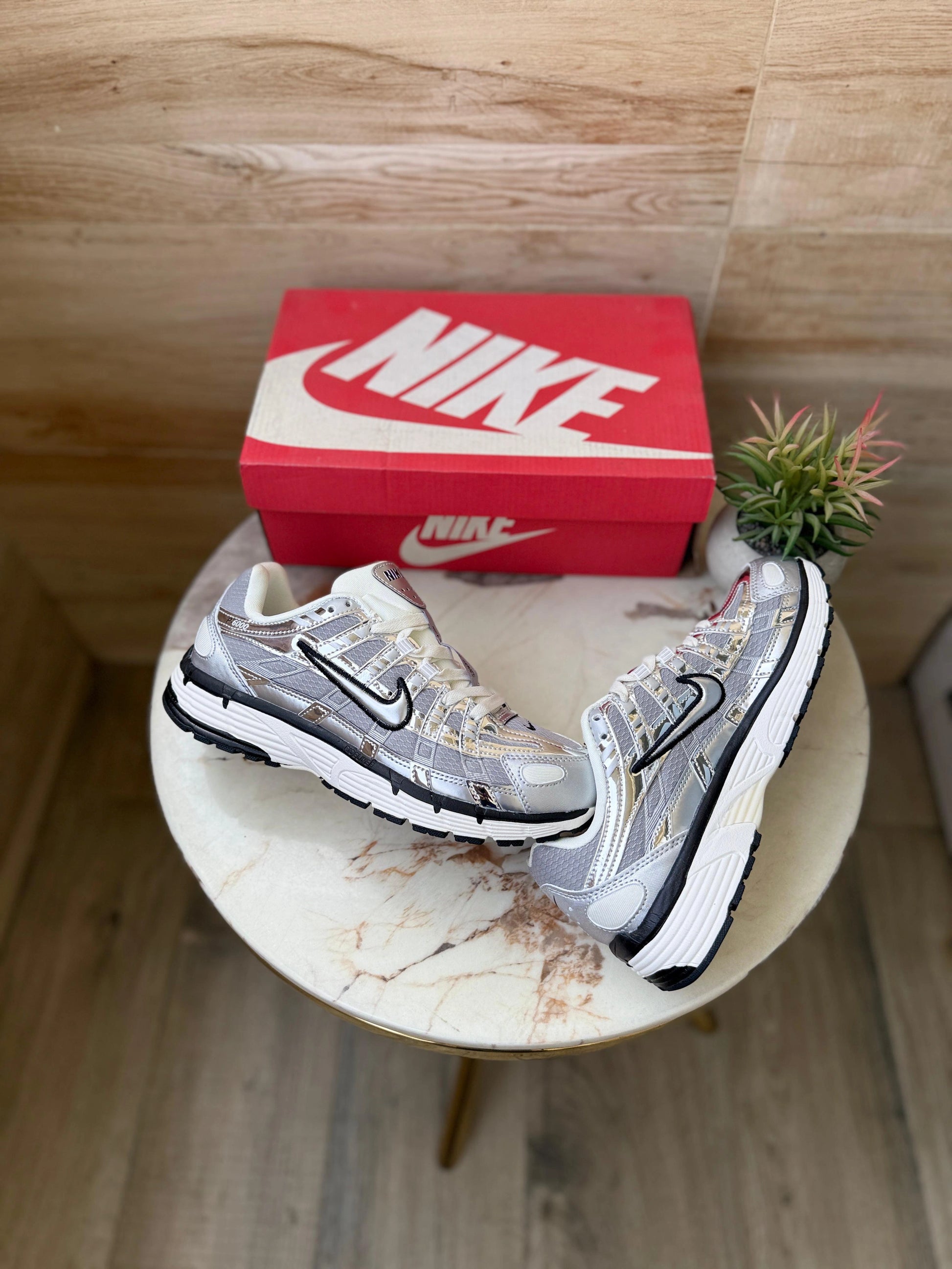 NIKE P-6000 Running Shoes Metallic Finish