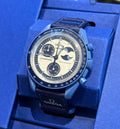 Omega x Swatch Super Blue MoonSwatch front view