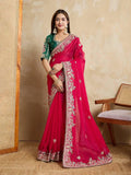 Mono Banglory silk blouse piece embroidery