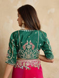 Party wear saree with embroidery and piping border