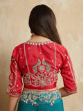 Soft Fendy chiffon silk saree back view