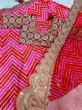 Organza dupatta with lace border