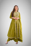 Organza dupatta with embroidery