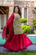 sequin work organza dupatta