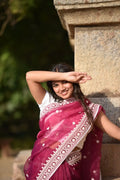 Full saree with Banglori satin blouse