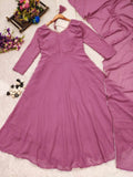 Embroidered Anarkali with padded bodice