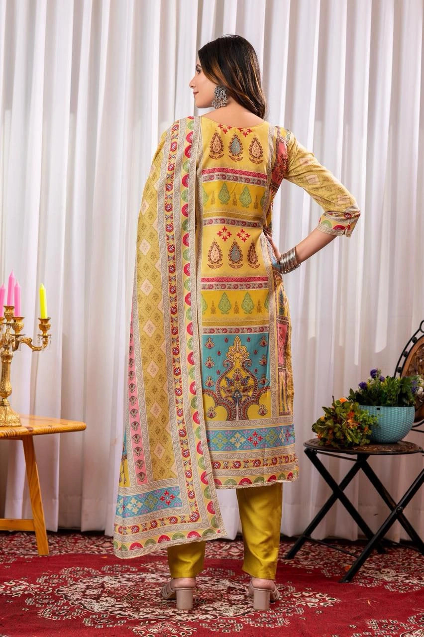 Pakistani maslin kurta set with dupatta