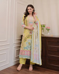 Pakistani Mehndi Suit with Dupatta