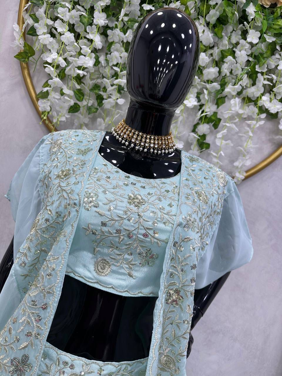 semi stitched lehenga with full flair
