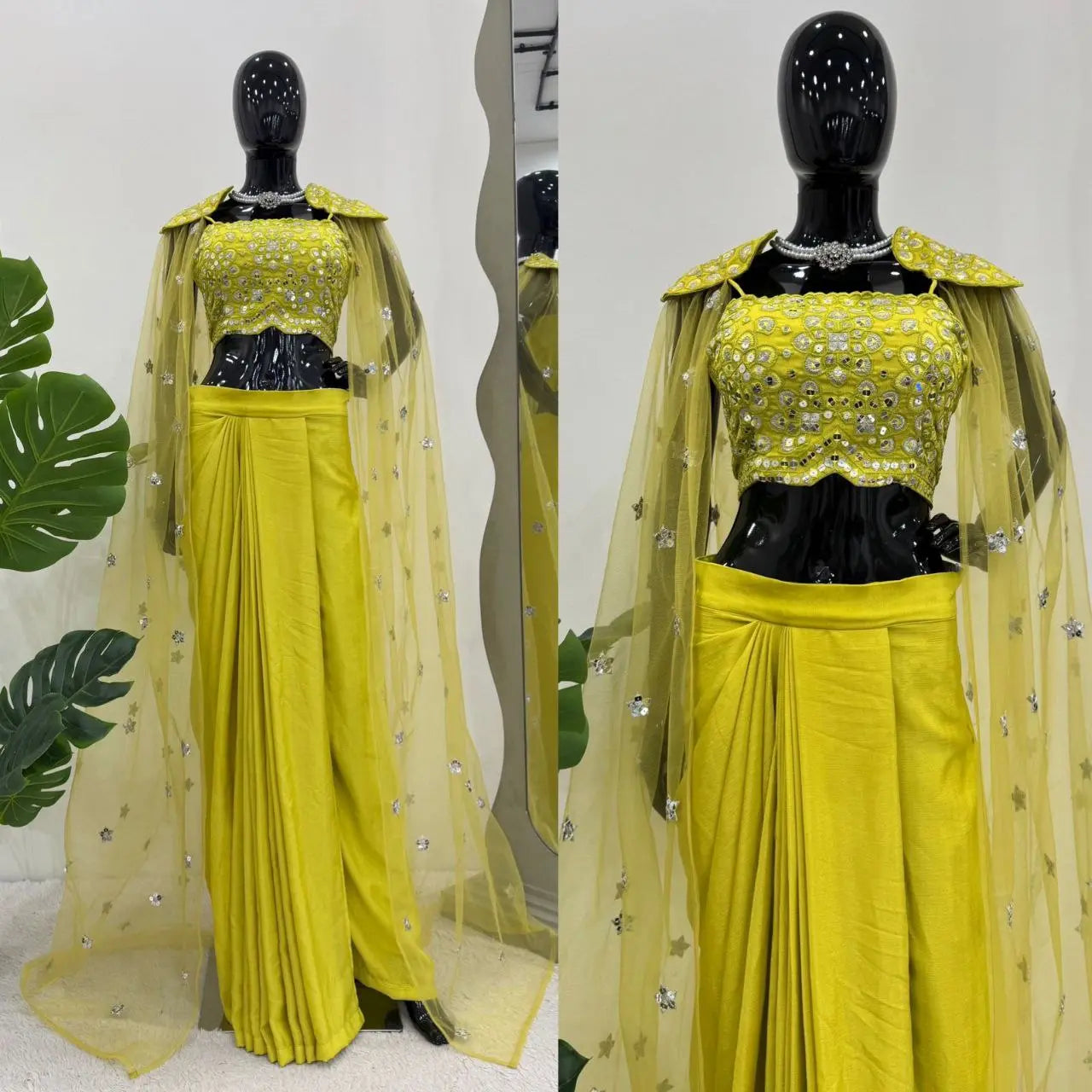 Ready to Wear Dhoti Style With Srug and Unstich Choli NextBuy