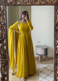 Elegant Fox Georgette Gown with Dupatta – 6 Colors & All Sizes NextBuy