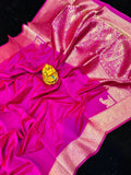 Pure Silk Saree With Pure Gold Jari Wewing Work With Running Blouse - NextBuy