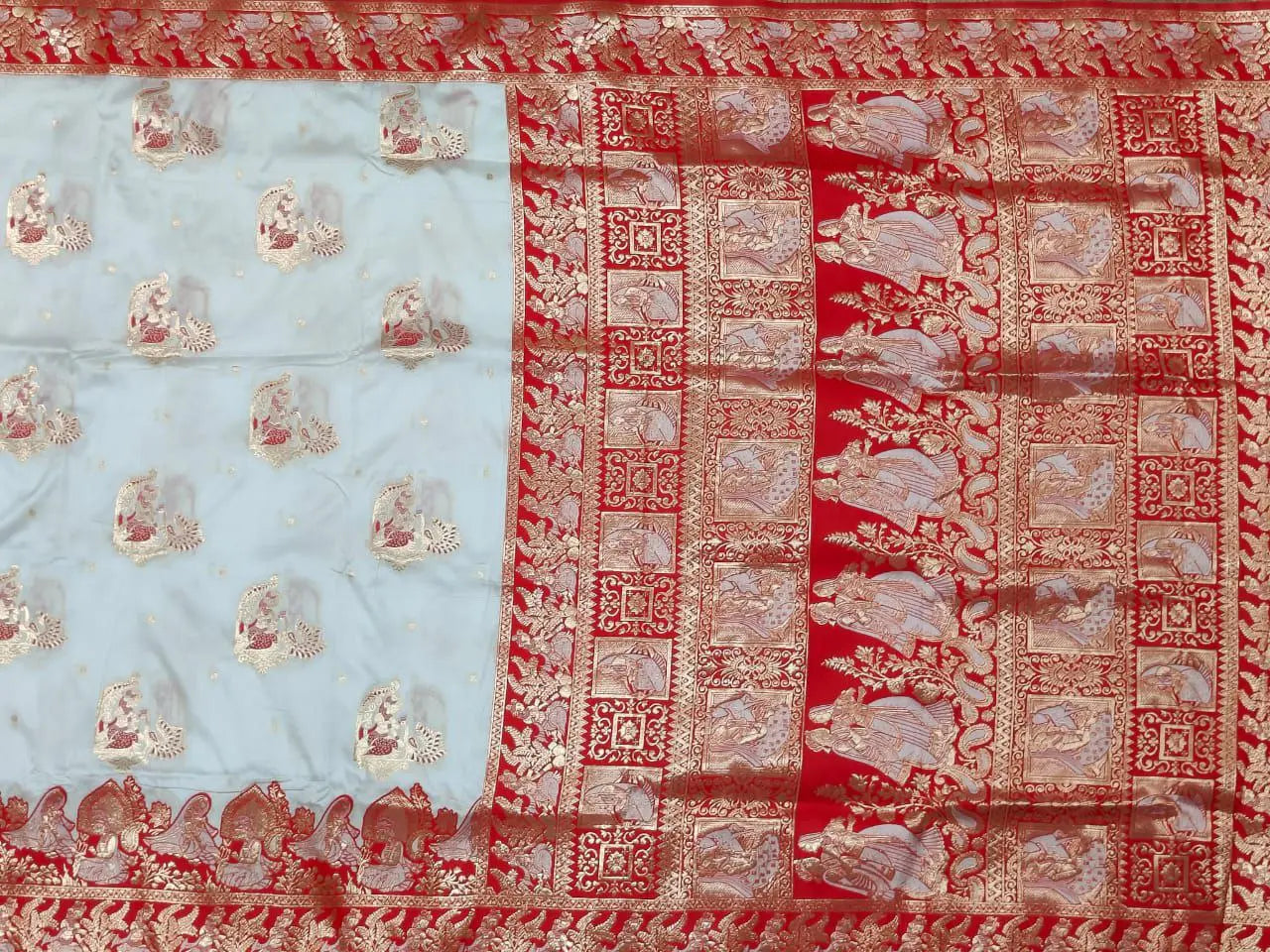 Banarasi Style Pure Kanjivaram Silk Jacquard Kanchipuram Pattu Saree With Un-Stiched Blouse NextBuy
