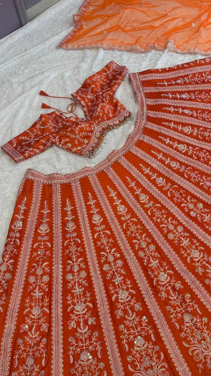 The Traditional Elegance And Modern Style The Vibrant Color Lehenga NextBuy