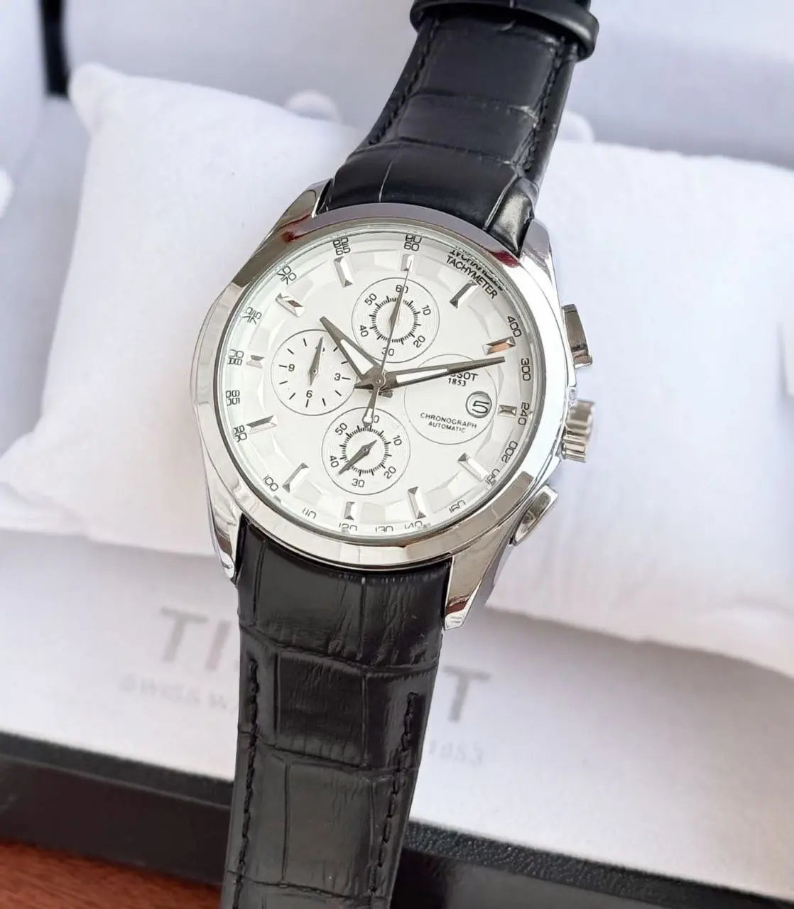 Tissot Couturier 1853 Brown & Silver Leather Watch for Him | Original Quality & Chronograph NextBuy