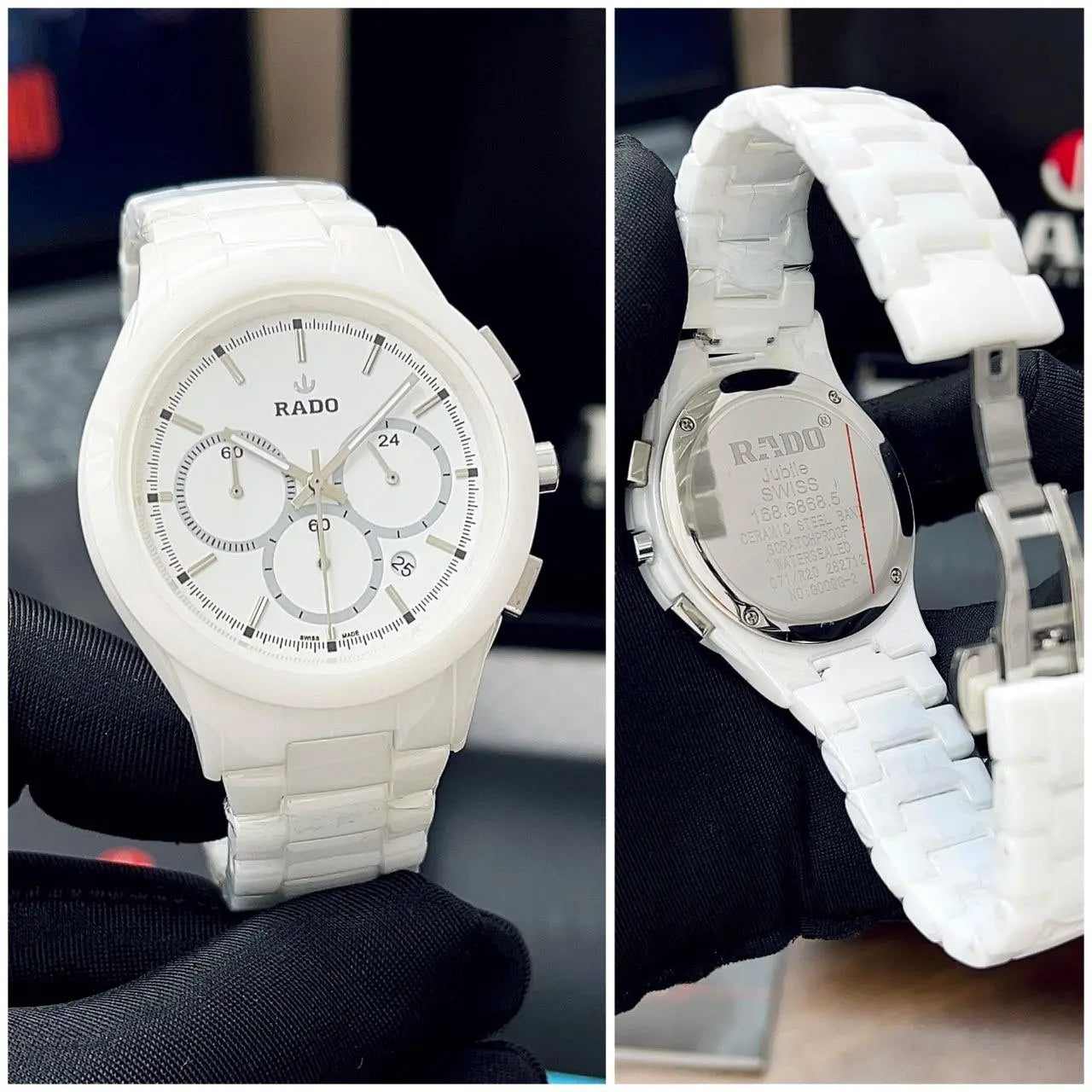 Rado HyperChrome Chronograph Watch | Original Men's Watch | Premium 7AA Collection | White Ceramic Bracelet NextBuy