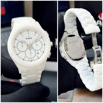 Rado HyperChrome Chronograph Watch | Original Men's Watch | Premium 7AA Collection | White Ceramic Bracelet NextBuy