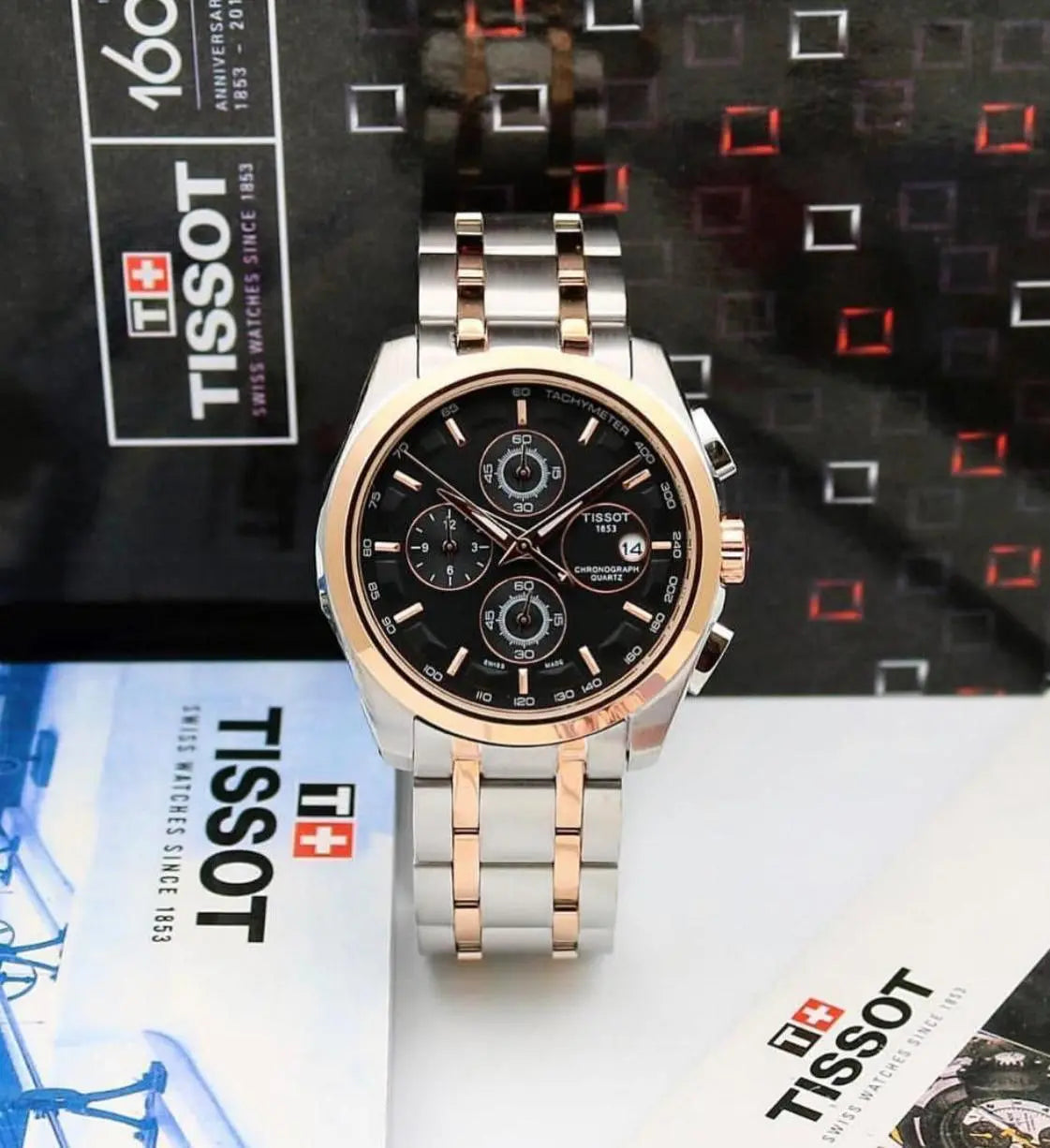 Tissot 1853 Chronograph Watch for Men – A premium men's watch with a round dial, quartz movement, and chronograph capabilities, designed for both elegance and performance.