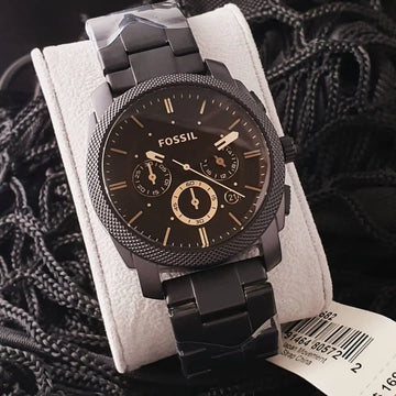 Fossil 45mm Black Dial Chronograph – A sleek and sophisticated watch featuring a 45mm case, black dial, and precision chronograph functionality for high-end timekeeping.
