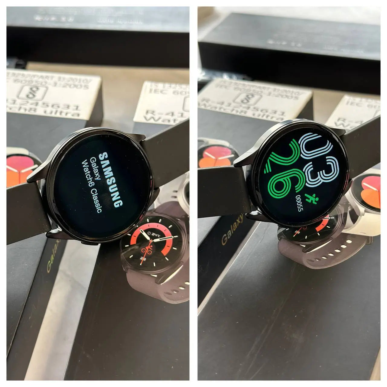 Watch 6 Fitness & Health Tracker – Stay active with this smartwatch, featuring a Samsung logo, Full HD touch display, heart rate monitoring, and 2-day battery life.