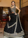 Black Net Sequins Designer Lehenga Choli NextBuy