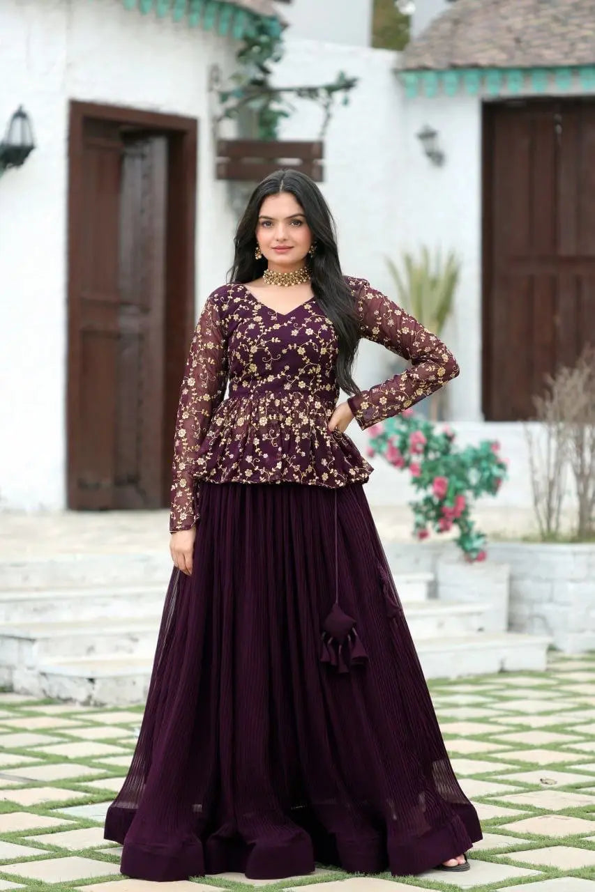 Premium Designer Sequins Embroiderd Readymade Lehenga Choli Set NextBuy