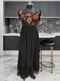 New Launching Designer Printed Black Long Gown NextBuy