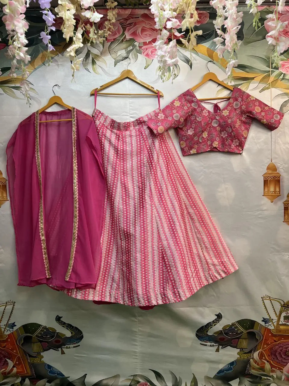 Pink Lining Lehenga (Full Stitched) NextBuy