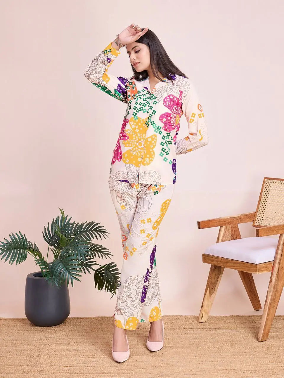 Floral Printed Long Sleeve Shirt & Trouser NextBuy