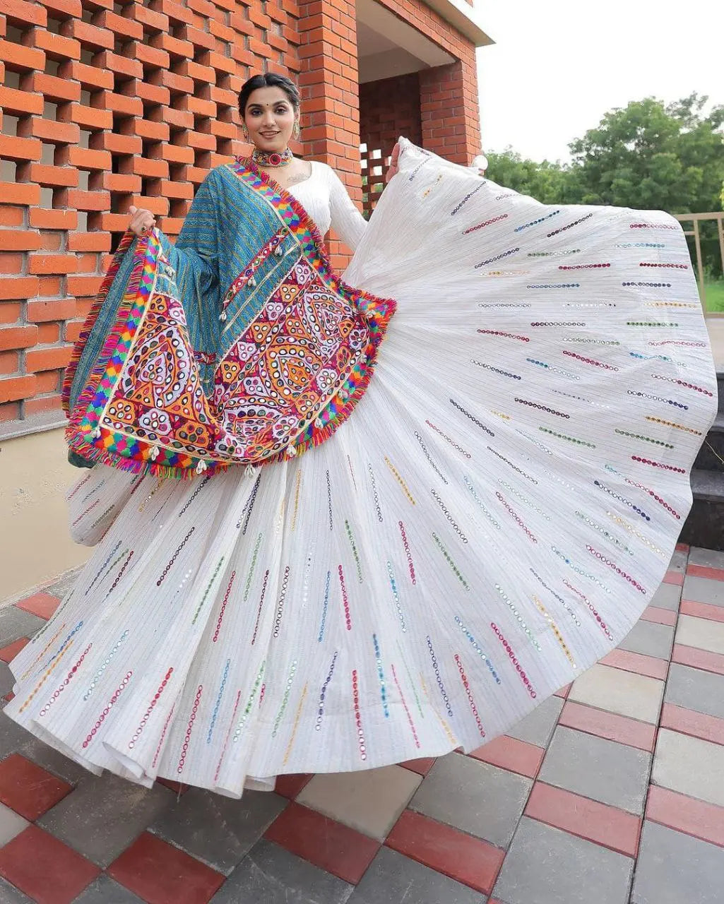 LEHENGA CHOLI WITH REAL MIRROR WORK NextBuy