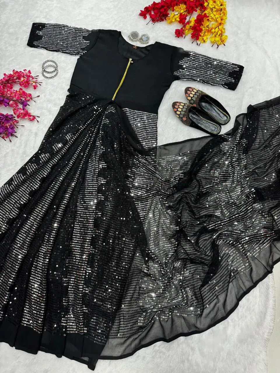 New Trending Zip Nd Go Saree Sequence Saree NextBuy