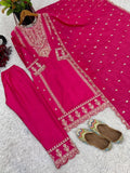 Presenting New Collection Heavy Chinon Silk Top-Bottom And Dupatta Set Fully Stitched Ready To Wear NextBuy