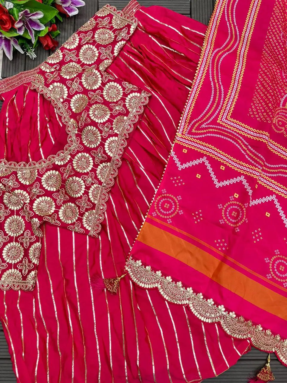 Embroidery Work Digital Print Lehenga Choli (Full Stitched) NextBuy