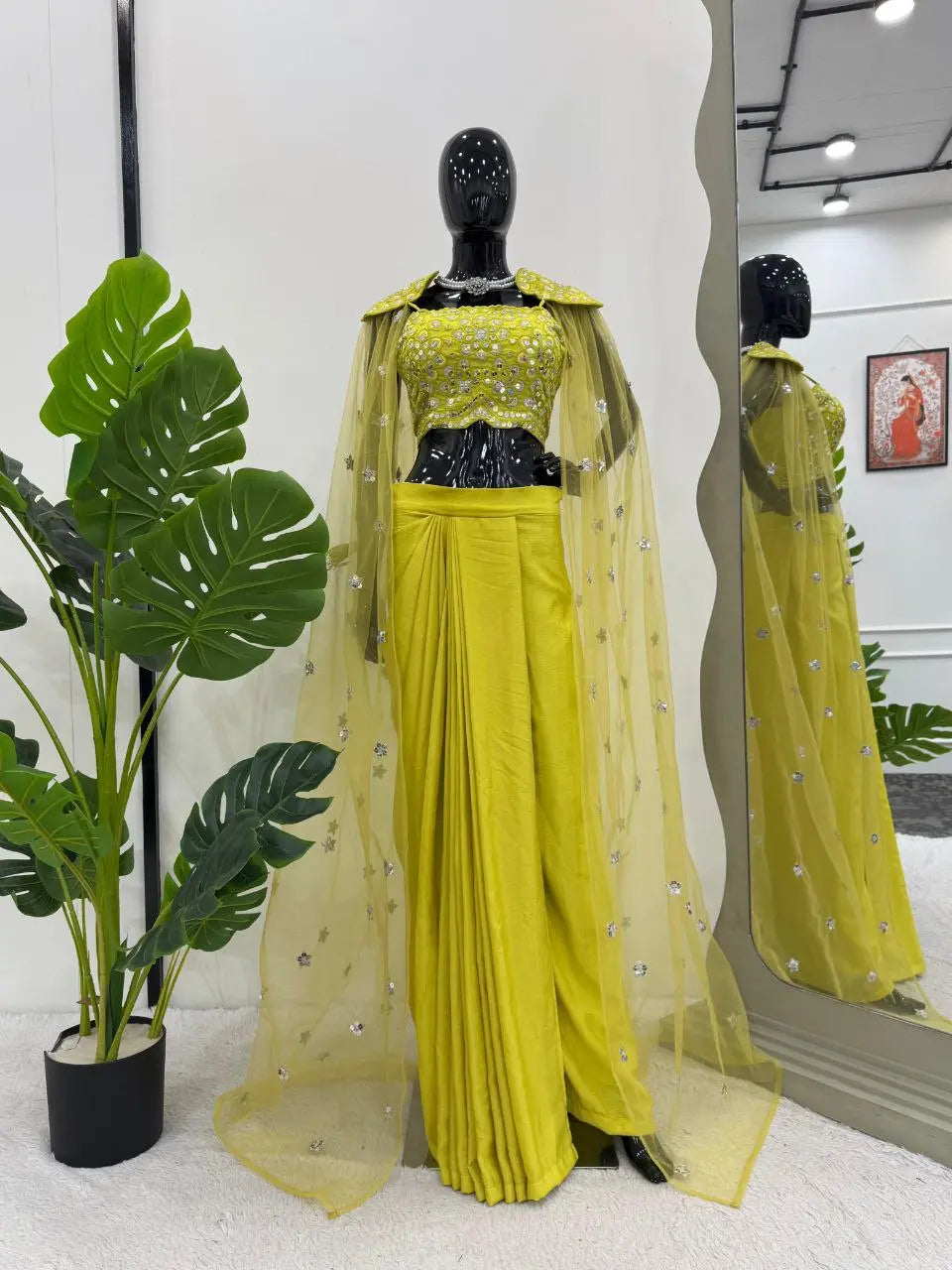Ready to Wear Dhoti Style With Srug and Unstich Choli NextBuy