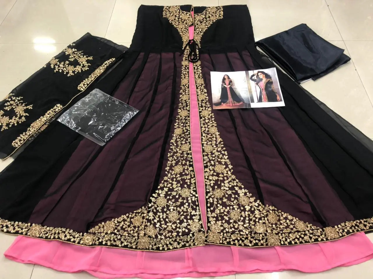 Elegant Georgette Anarkali Suit with Embroidery and Stone Work NextBuy