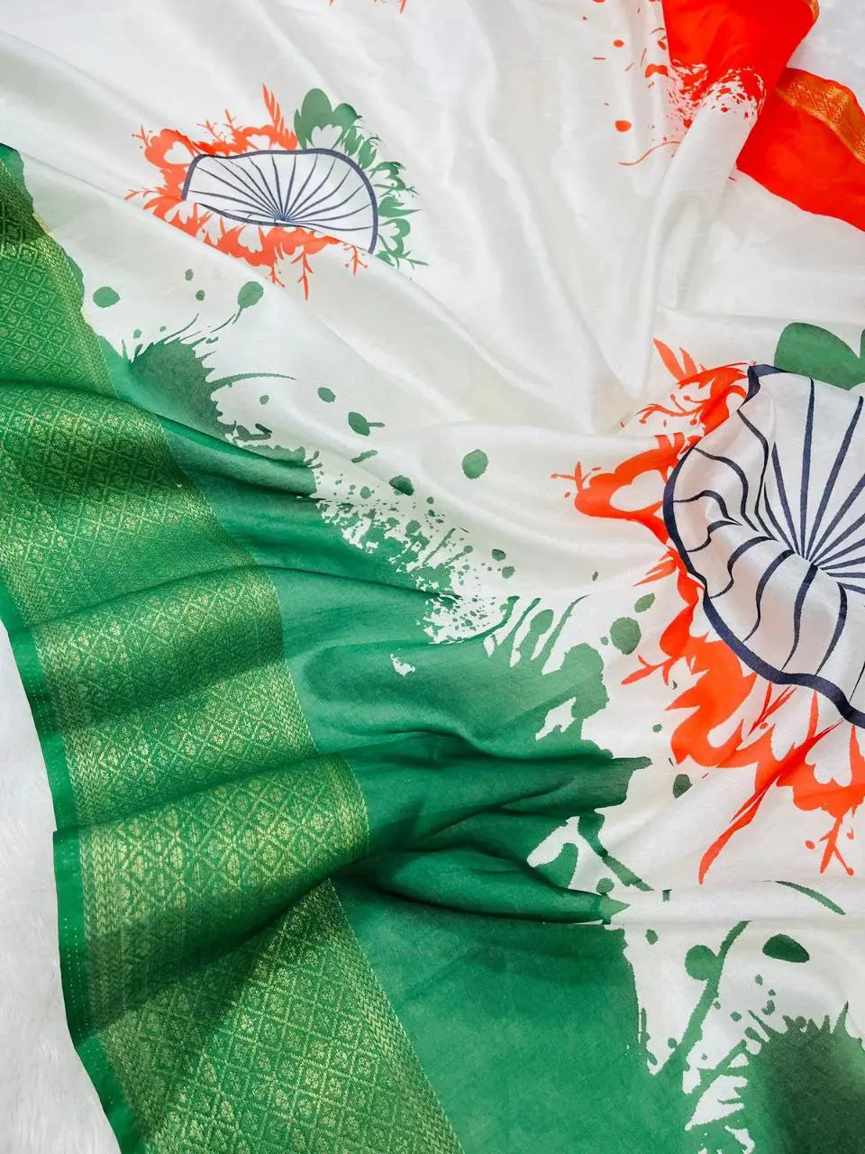 Triranga Printed Saree - Celebrate India's National Festival in Style NextBuy