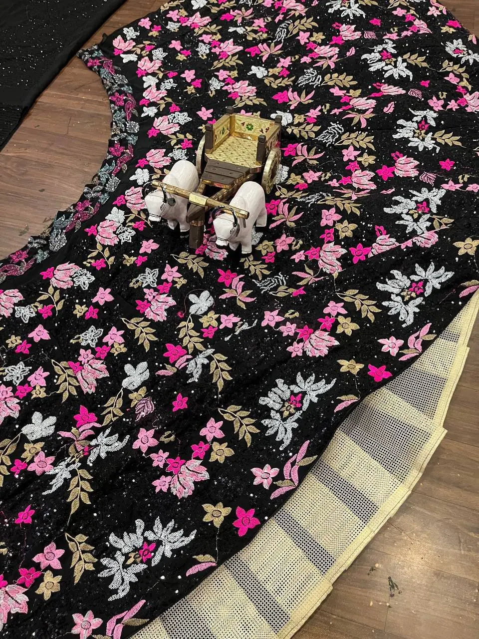 Launching 4 Meter Flared Double Sequins Work – Party Wear Lehenga NextBuy