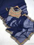 Ready to Wear Saree with Full-Stitched Embroidered Blouse NextBuy
